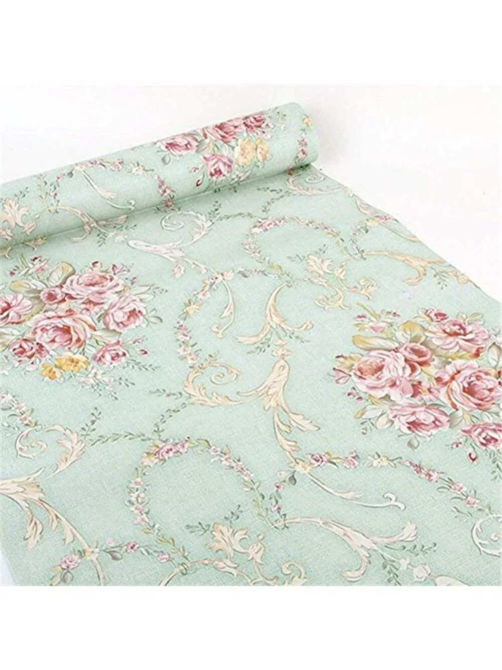 Vintage Floral Self Adhesive Wall Paper Shelf Liner Funitures Dresser Drawer